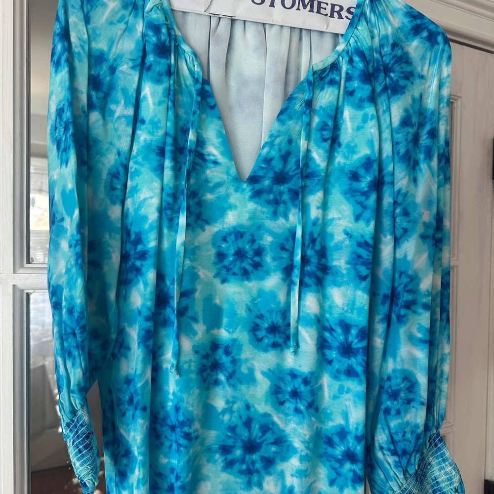 Ramy Brook Blue and White Blouse